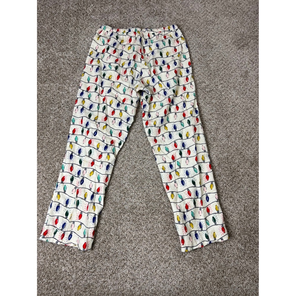 Hanna Andersson Christmas Lights Organic Cotton Pajama Pants Womens XS Holiday